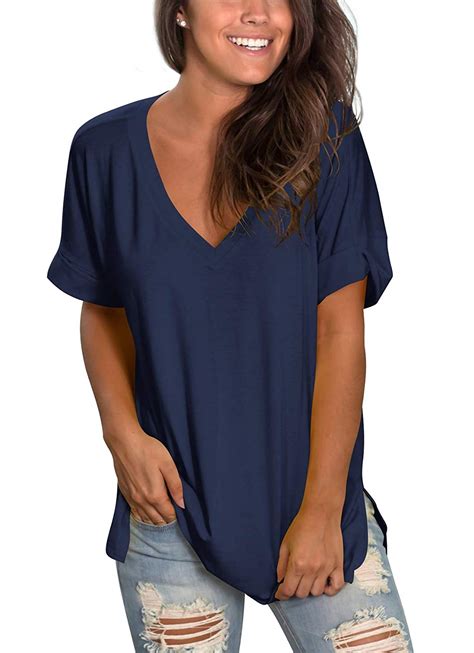 Navy blue shirt women - Amazon's Choice for navy blue tee shirts women +18. Hanes. Women's Cooldri Short Sleeve Performance V-Neck T-Shirt (1 Pack) 4.1 out of 5 stars 31,328. 100+ bought in ...